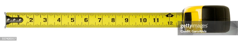Tape measure with clipping path Tape measure with clipping path