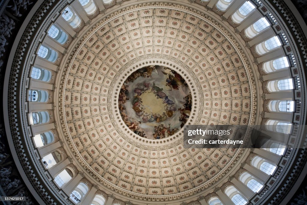 Inside Congress Capitol Building Dome, Washington DC