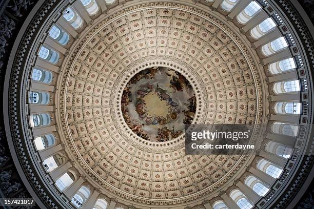 inside congress capitol building dome, washington dc - united states capitol rotunda 個照片及圖片檔