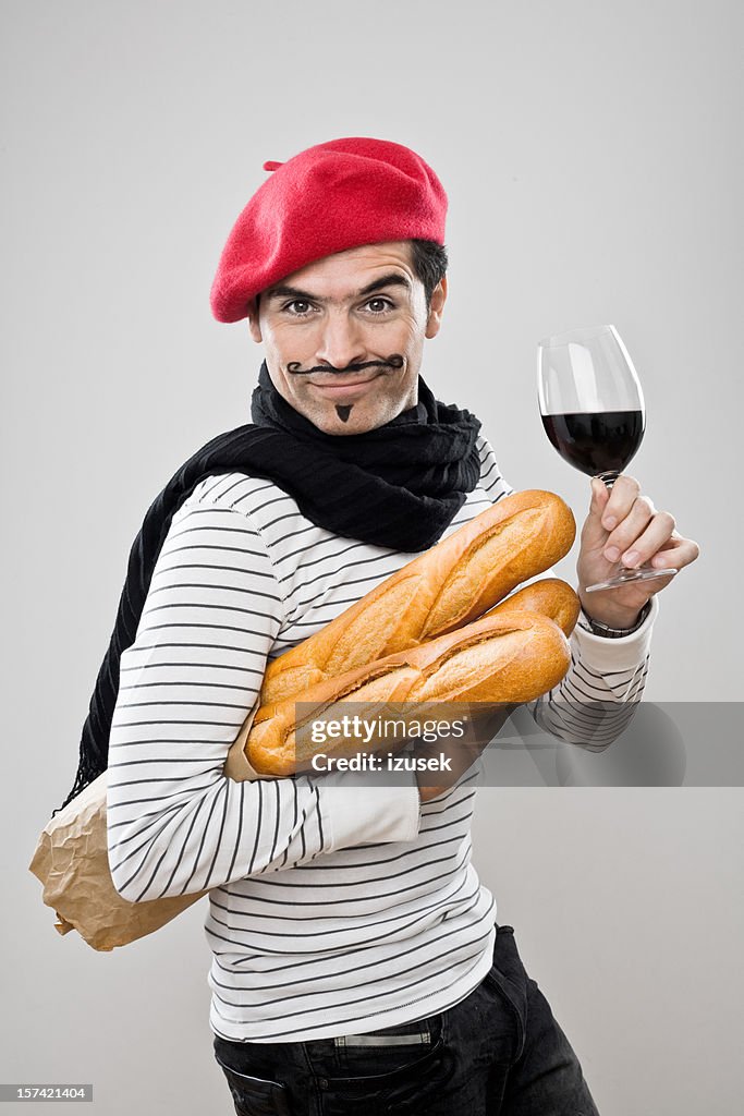French Baguettes And Wine