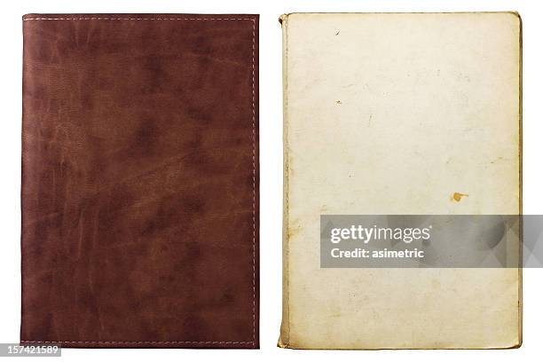 two old notebooks - leather stock pictures, royalty-free photos & images