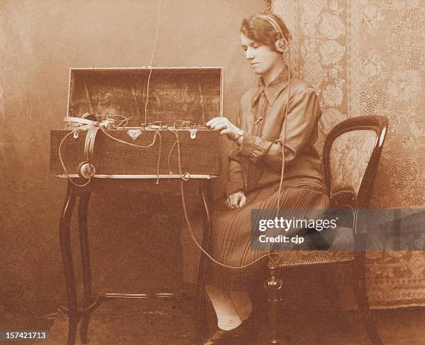 wartime morse code communications - women's history stock pictures, royalty-free photos & images