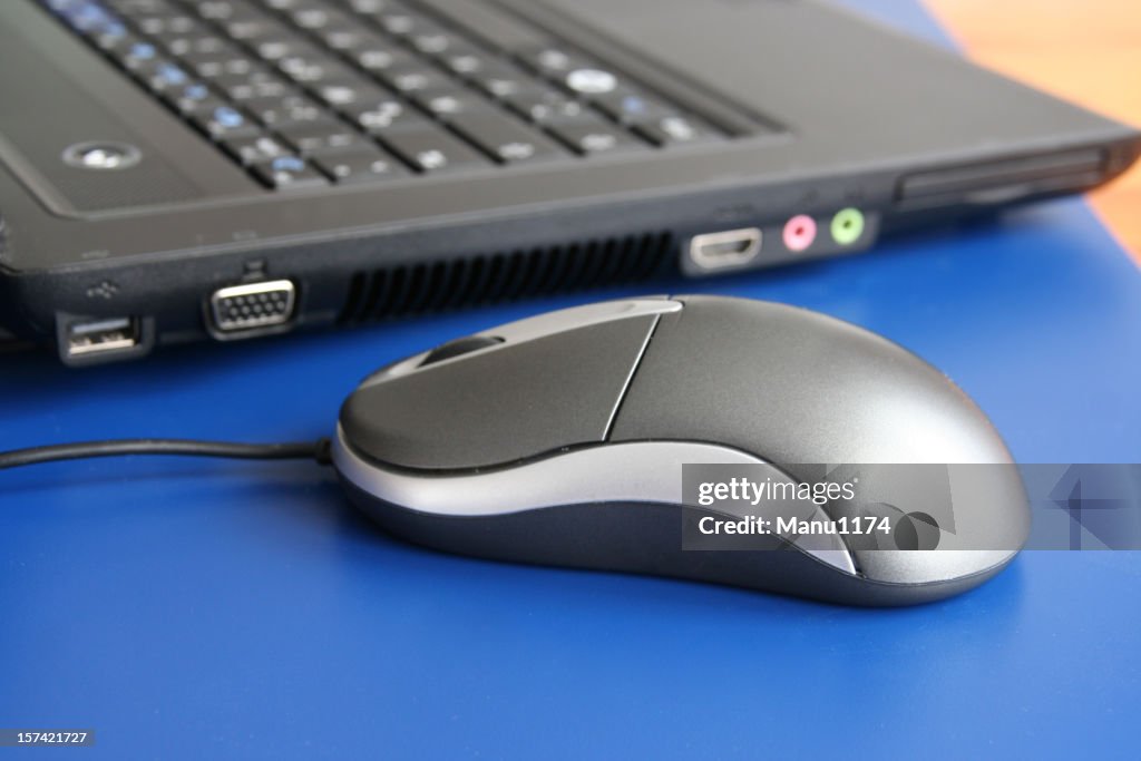 Laptop and mouse
