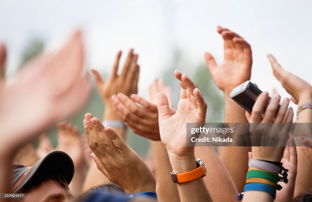 Folla ad un concerto rock