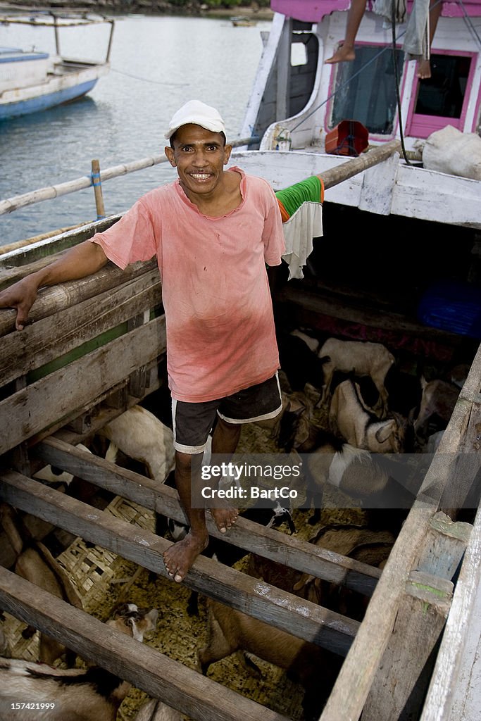 Working at the harbor on Sumba, Indonesia.