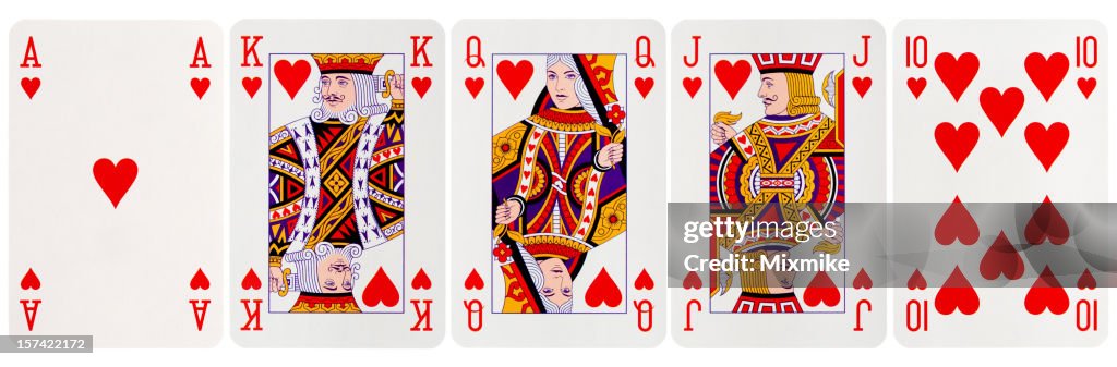 Royal Flush Hearts