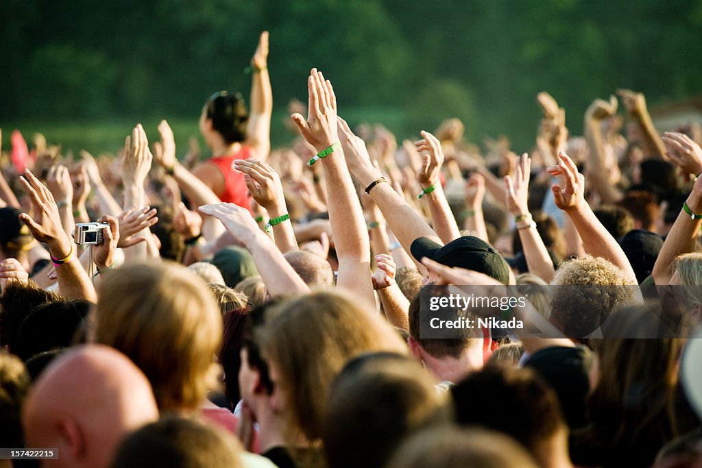 Hands in a rock concert