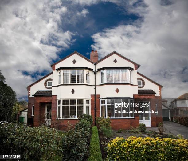 suburbia-click for related images - semi detached house stock pictures, royalty-free photos & images