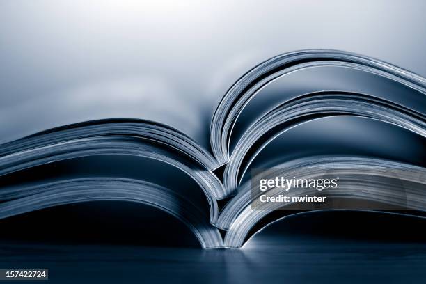 opened magazines - publication stock pictures, royalty-free photos & images