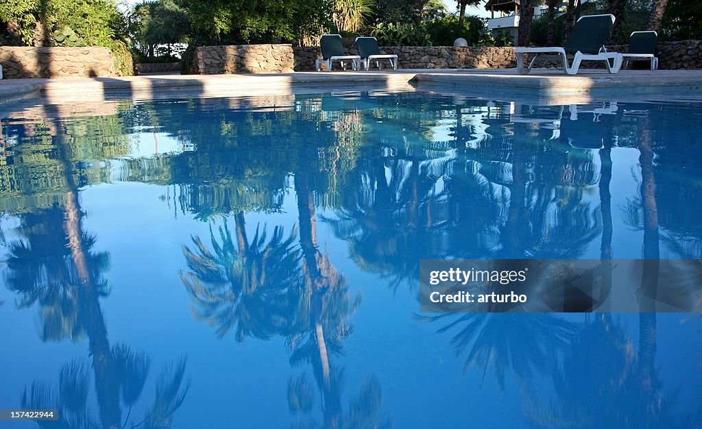 Swimming pool reflections horizontal