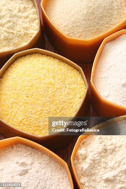 flours - cornmeal stock pictures, royalty-free photos & images