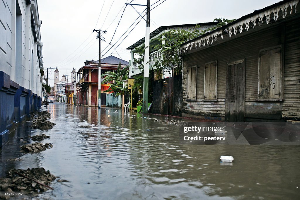 Flooded alley