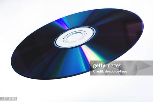 dvd cd blue ray isolated - cds stock pictures, royalty-free photos & images