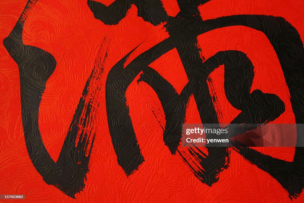 Chinese Calligraphy Closeup