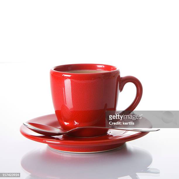 coffee - red saucer stock pictures, royalty-free photos & images