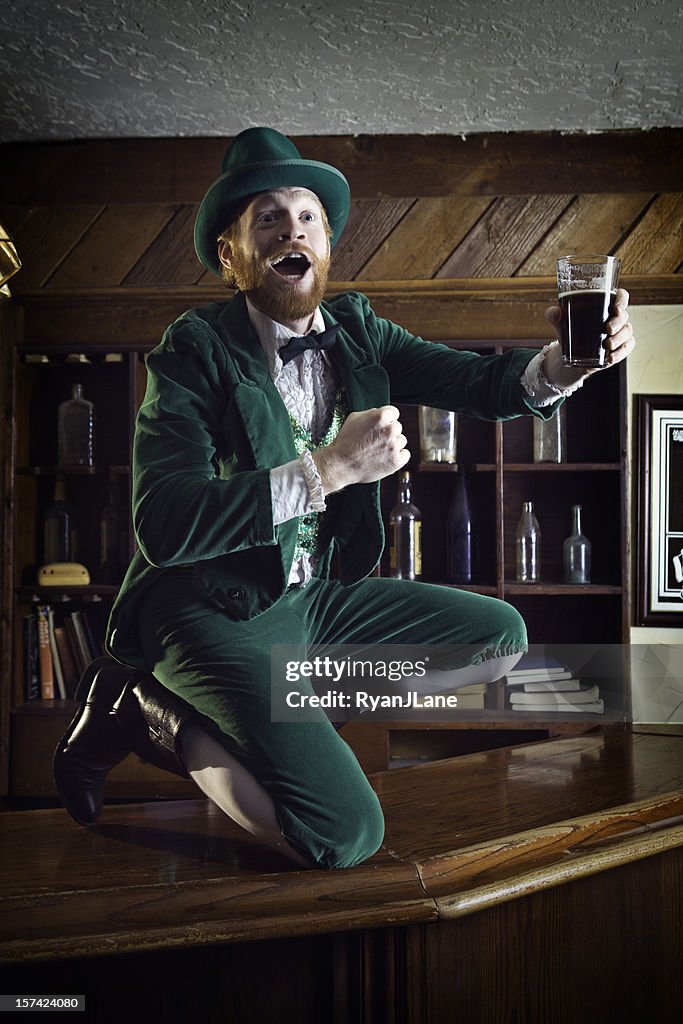 Irish / Leprechaun Character With Pint of Beer