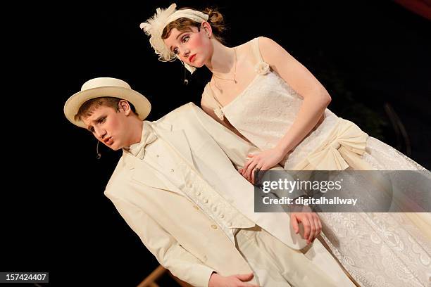 high school musical drama - theatre actor stock pictures, royalty-free photos & images