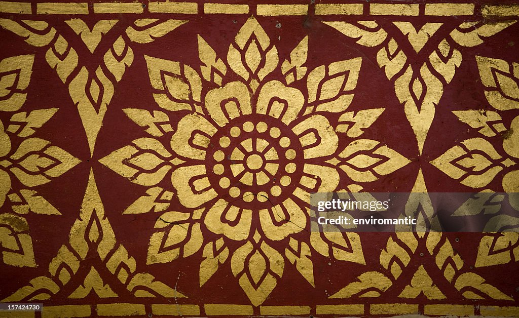Thai Buddhist temple motif background.