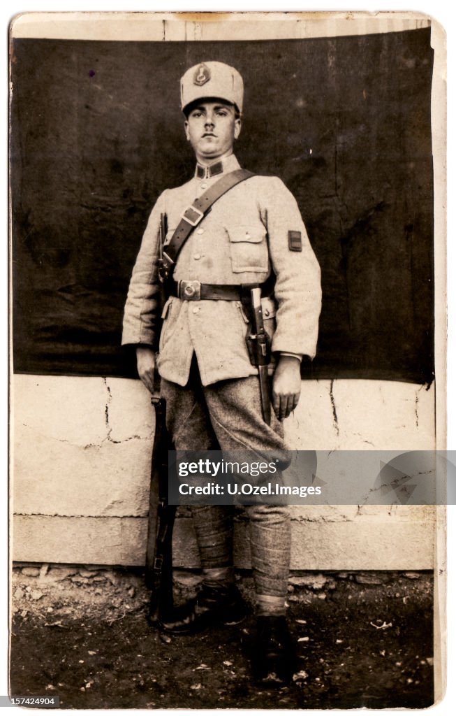 Old Photograph of a Young Soldier