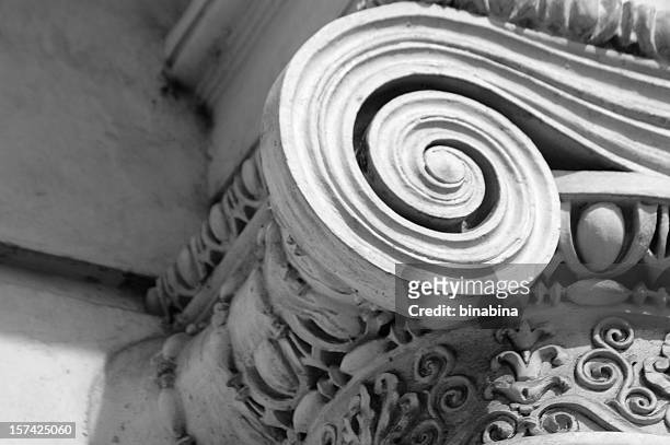 ionic column - greece stock pictures, royalty-free photos & images