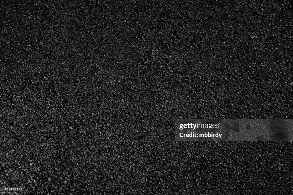 Hot fresh asphalt