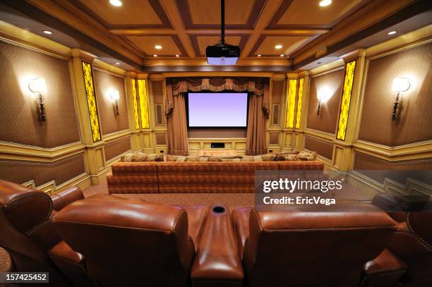 home theater room - home theater stock pictures, royalty-free photos & images