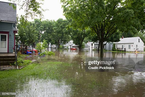 flood in the midwest - flood city stock pictures, royalty-free photos & images