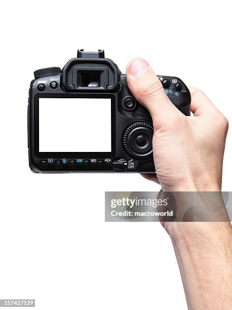 taking a photo - digitale spiegelreflexcamera stockfoto's en -beelden