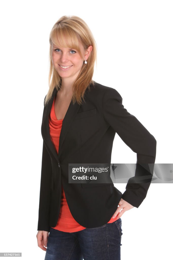 Young blond businessmwoman portrait