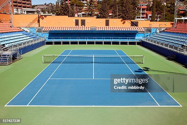 campo da tennis rigido - tennis court foto e immagini stock