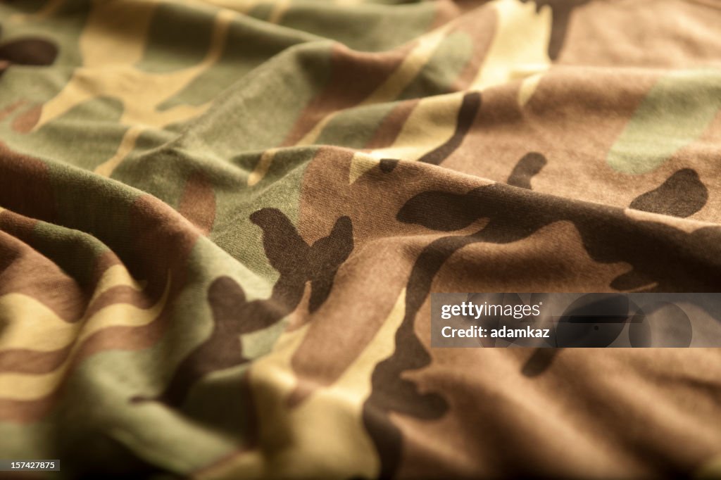Amerikanische Flagge und Camouflage (Serie
