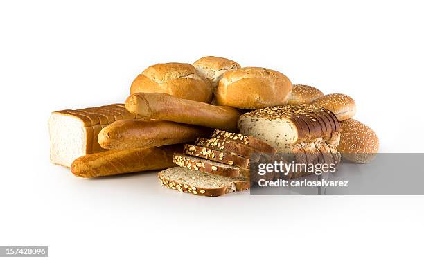 bread w/clipping path - carbs bildbanksfoton och bilder