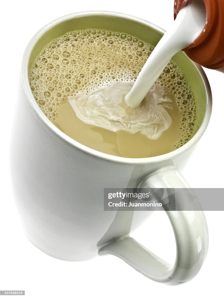 Pouring the cream