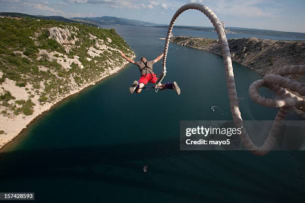 bungee jump - bungee stock pictures, royalty-free photos & images