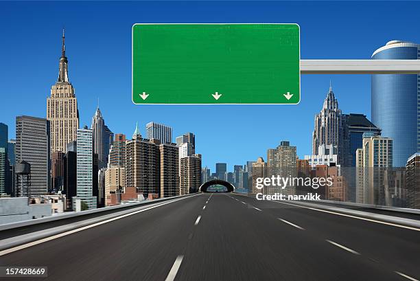 new york city drive - billboard highway stock pictures, royalty-free photos & images