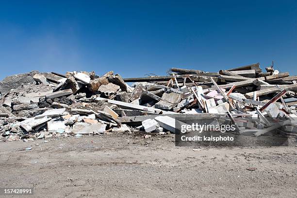 construction garbage site - rubble stock pictures, royalty-free photos & images