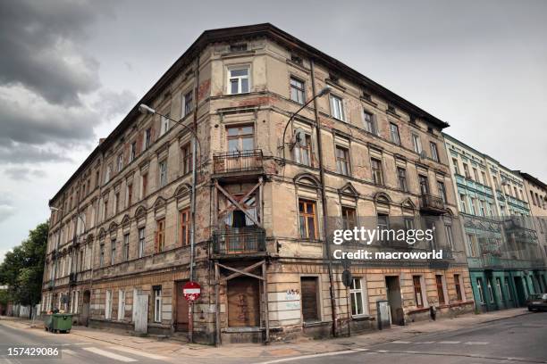 old tenement - storm outside window stock pictures, royalty-free photos & images