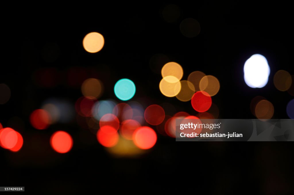 Unscharf gestellt light Punkte