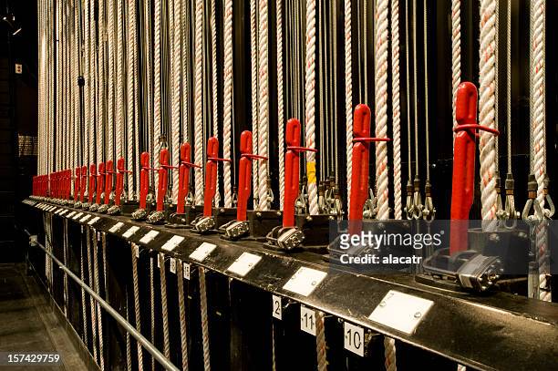 backstage theater rigging - rigging stock pictures, royalty-free photos & images