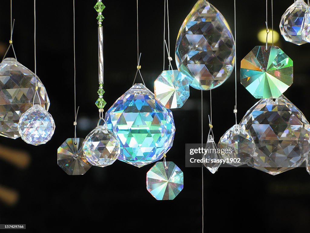 Crystals Diamonds Hanging Glass