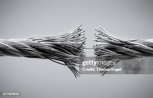 No Connection Ripped Rope Disrupting Wire Rope High-Res Stock Photo - Getty Images