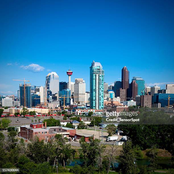calgary - calgary downtown stock pictures, royalty-free photos & images