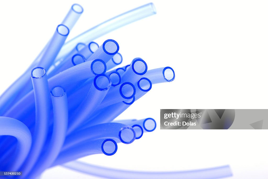Blue silicone pipes