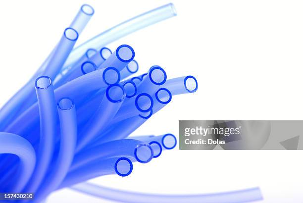 azul tubos de silicone - silicone imagens e fotografias de stock
