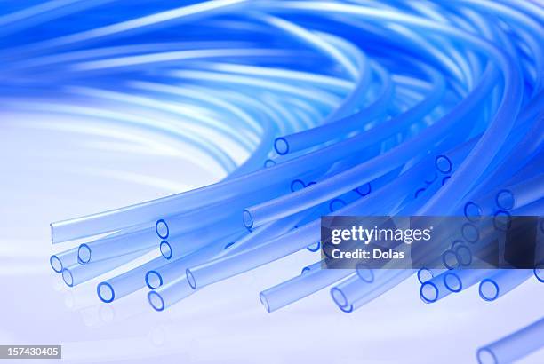 blaue silikon pipes - silikon stock-fotos und bilder