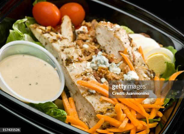 grilled chicken salad - chicken salad stock pictures, royalty-free photos & images