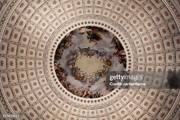 inside of capitol dome, senate in washington dc - senate rotunda stock pictures, royalty-free photos & images