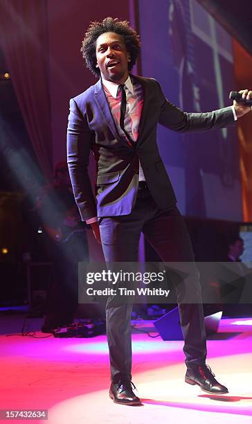 Lemar perfoms at the British Olympic Ball at the Grosvenor Hotel on November 30, 2012 in London, England.