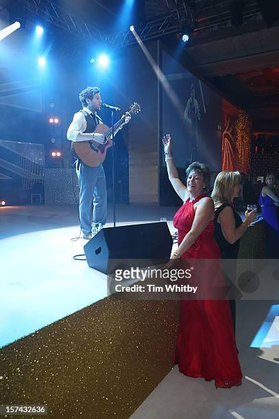 Matt Cardle perfoms at the British Olympic Ball at the Grosvenor Hotel on November 30, 2012 in London, England.