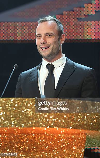 Oscar Pistorius attends the British Olympic Ball at the Grosvenor Hotel on November 30, 2012 in London, England.